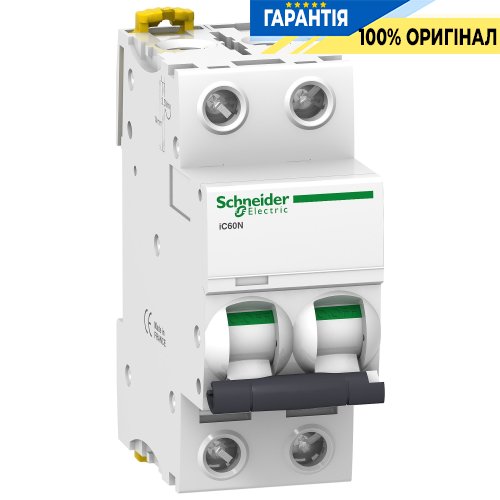 Автоматичний вимикач Schneider Electric Acti9 iC60N 2P 20A B SE A9F78220