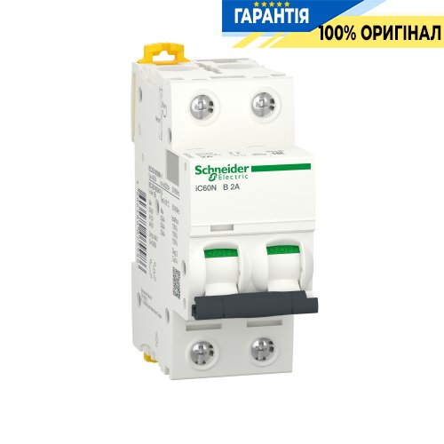 Автоматический выключатель Schneider Electric Acti9 iC60N 2P 2A B SE A9F73202
