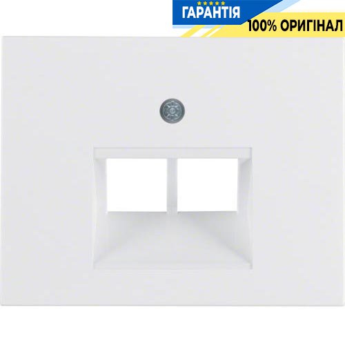 Накладка для розетки UAE / E-DAT, 2-місна, полярно-біла, Berker K.1 14097009