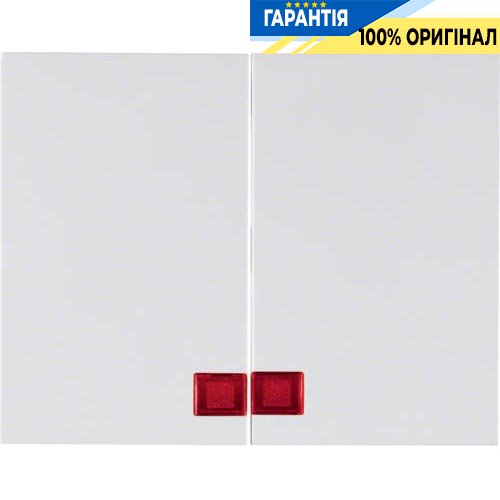 Клавиша 2-а с подсветкой, полярно-белая, K.1, Berker 14377009