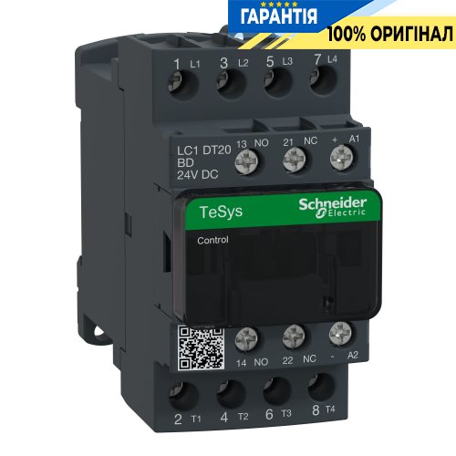 Контактор Schneider Electric Tesys 3-п. 115А НО+НЗ 24V DC  LC1DT20BD винтовой зажим