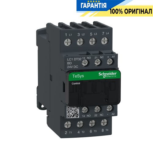 Контактор Schneider Electric Tesys 3-п. 32А НО+НЗ 24V DC LC1DT32BD гвинтовий затискач