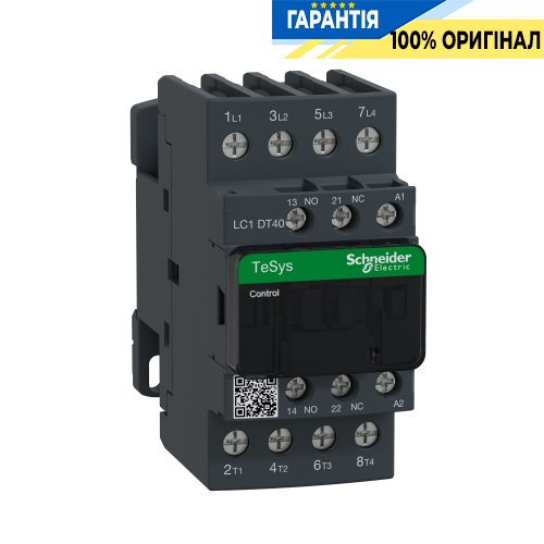Контактор Schneider Electric Tesys 4-п. 40A НО+НЗ 24V AC LC1DT40B7 гвинтовий затискач