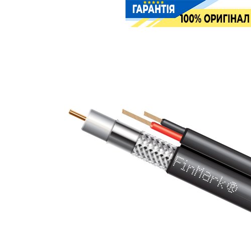 Коаксіальний кабель FinMark — F5967BV black 2x0.75 power чорний (бухта 100 м)