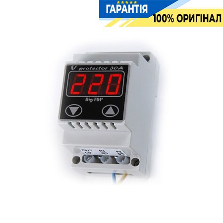 Реле напряжения DigiTop V-protector 20 Ампера, DIN-рейка
