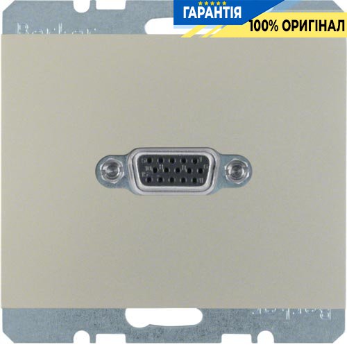 VGA-розетка, нержавіюча сталь, Berker K.5 3315407004