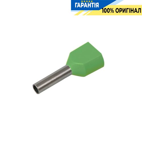 Наконечник-гильза IEK UTE10-4-D2-2-100 НГИ2 1,0-8 (светло-зеленый, 20шт)