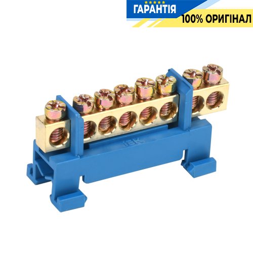 Шина N «ноль» на DIN-изол. тип «Стойка» ШНИ-6х9-8-С-C IEK, (YNN10-69-8P-K07)