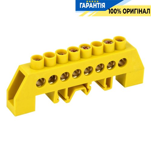 Шина PE «земля» в комб DIN-изол. тип «Стойка» ШНИ-8х12- 8-КС-Ж IEK, (YNN10-812-8DP-K05)