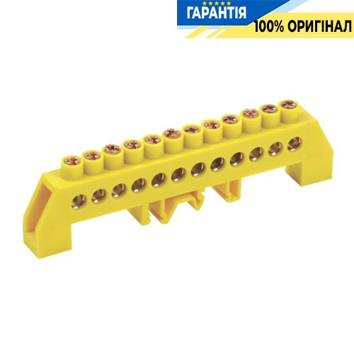 Шина PE «земля» в комб DIN-изол. тип «Стойка» ШНИ-8х12-12-КС-Ж IEK, (YNN10-812-12DP-K05)