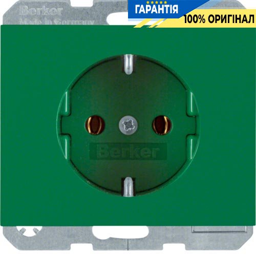 Розетка з з/к, зелена, 16А / 250В Berker K.1 47157013