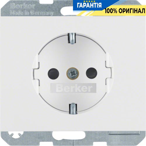 Розетка з з/к з захистом від дітей, полярно-біла, 16А / 250В Berker K.1 47357009