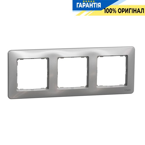 Рамка 3-місна Schneider Electric Sedna Design SDD313803, колір - алюміній
