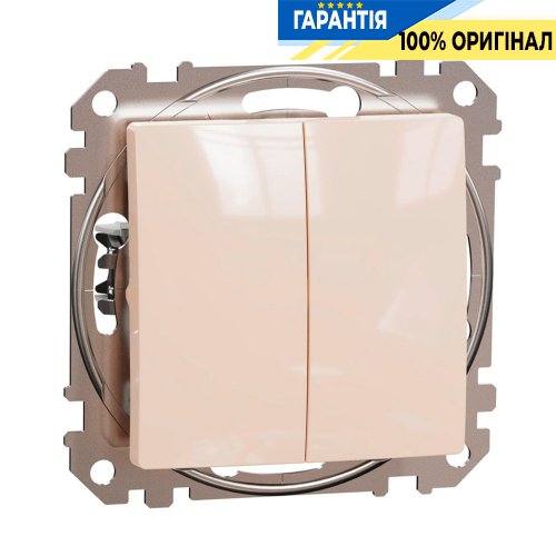 Переключатель 2-кл Schneider Electric «Sedna Design» SDD112108, цвет - бежевый