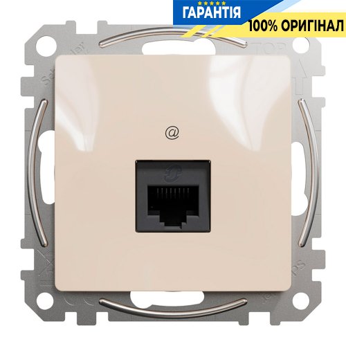 Комп'ютерна розетка RJ45 кат. 5е UTP Schneider Electric "Sedna Design" SDD112451, колір - бежевий