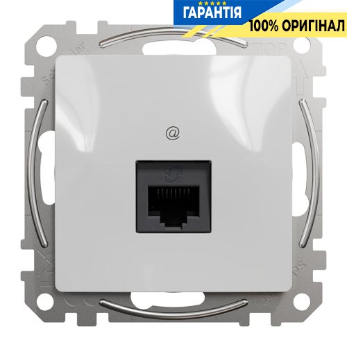 Комп'ютерна розетка RJ45 кат. 5е UTP Schneider Electric "Sedna Design" SDD113451, колір - алюміній