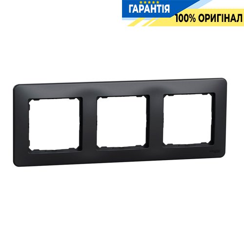 Рамка 3-місна Schneider Electric Sedna Design SDD314803, колір - чорний