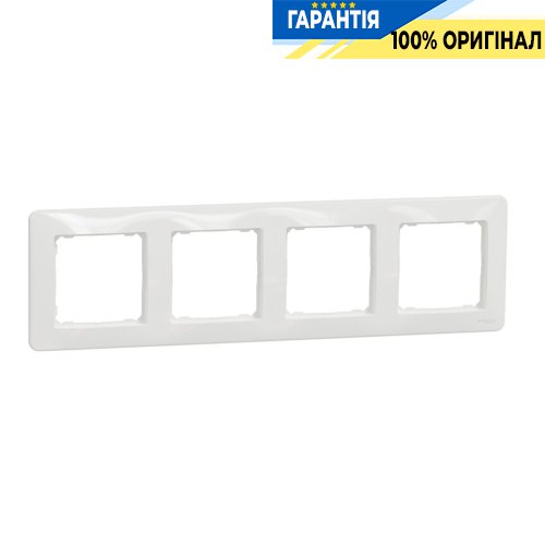 Рамка 4-місна Schneider Electric "Sedna Design" SDD311804, колір - білий