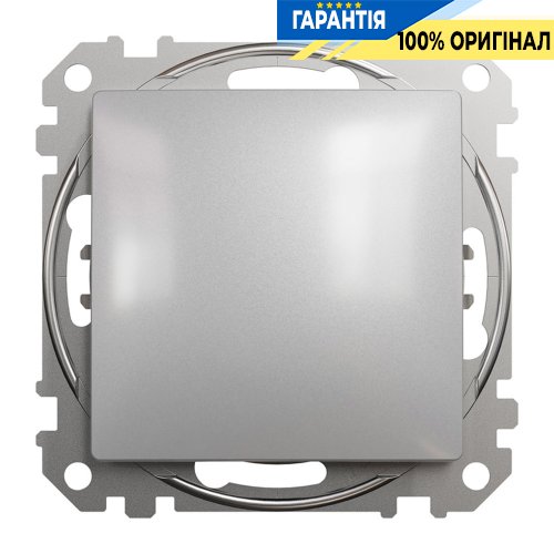 Кнопковий перемикач 1-кл Schneider Electric Sedna Design SDD113116, колір - алюміній