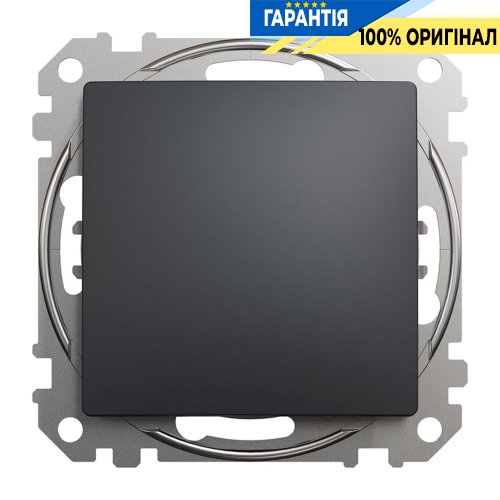 Кнопковий перемикач 1-кл Schneider Electric Sedna Design SDD114116, колір - чорний