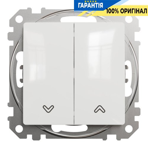Вимикач для жалюзі 2-кл Schneider Electric Sedna Design SDD111104, колір - білий