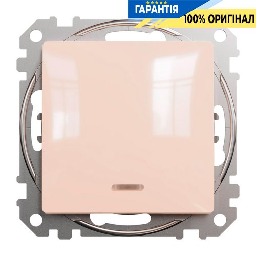Перемикач з підсвічуванням 1-кл Schneider Electric «Sedna Design» SDD112106L, колір - бежевий
