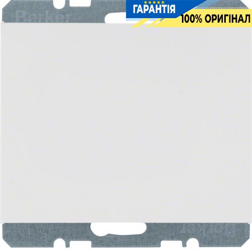 Заглушка с центральной панелью, с цоколем, полярно-белая, K.1, Berker 6710457009