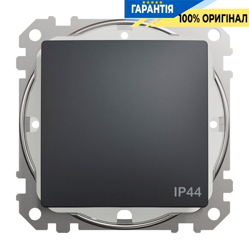 Перемикач 1-кл IP44 Schneider Electric Sedna Design SDD214106, колір - чорний