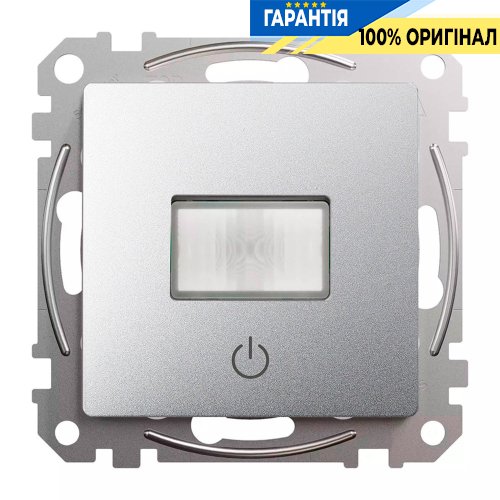 Датчик руху з вимикачем 10 A Schneider Electric Sedna Design SDD113504, колір - алюміній