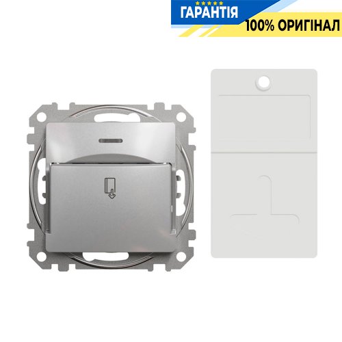 Картковий вимикач 10А, Schneider Electric "Sedna Design" SDD113121, колір - алюміній