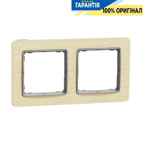 Рамка 2-местная Schneider Electric «Sedna Elements» SDD380802, цвет - береза