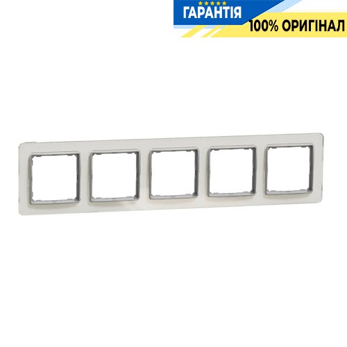 Рамка 5-місна Schneider Electric Sedna Elements SDD360805, колір - біле скло