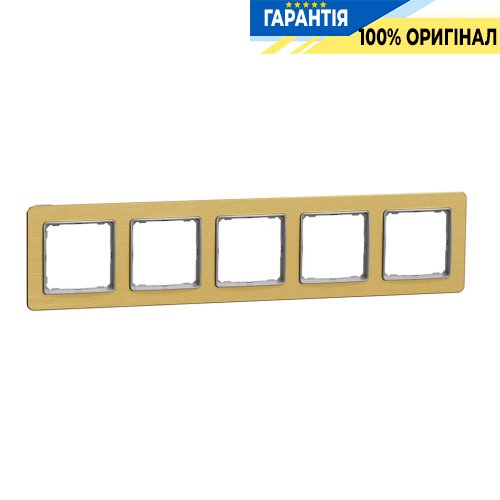 Рамка 5-местная Schneider Electric «Sedna Elements» SDD371805, цвет - матовое золото