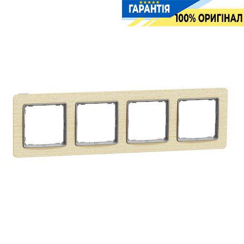 Рамка 4-місна Schneider Electric Sedna Elements SDD380804, колір - береза