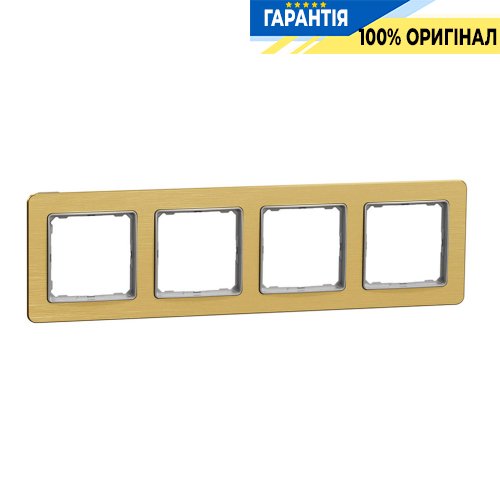 Рамка 4-місна Schneider Electric Sedna Elements SDD371804, колір - матове золото