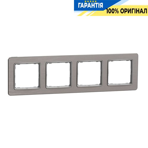 Рамка 4-місна Schneider Electric Sedna Elements SDD370804, колір - алюміній матовий