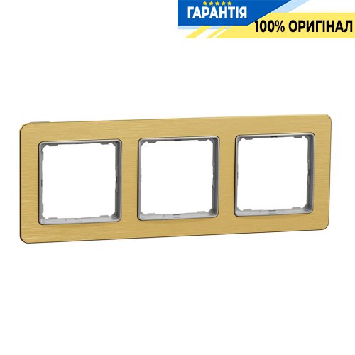 Рамка 3-місна Schneider Electric Sedna Elements SDD371803, колір - матове золото