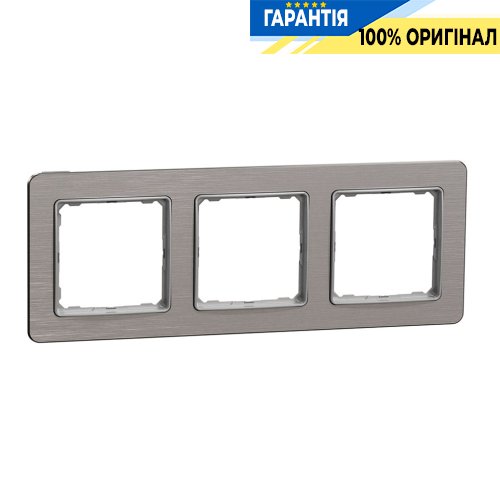 Рамка 3-місна Schneider Electric Sedna Elements SDD370803, колір - алюміній матовий