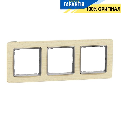 Рамка 3-местная Schneider Electric «Sedna Elements» SDD380803, цвет - береза