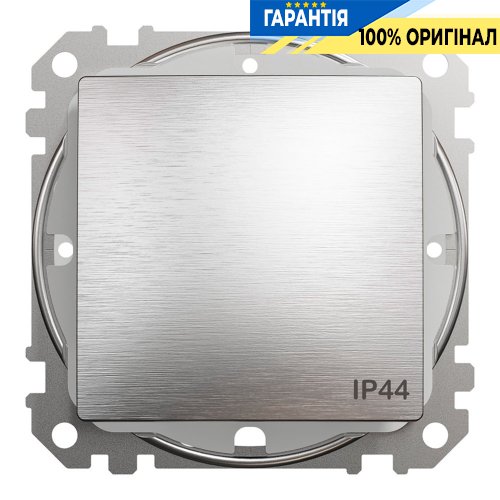 Перемикач 1-кл IP44 Schneider Electric Sedna Elements SDD270106, колір - матовий алюміній