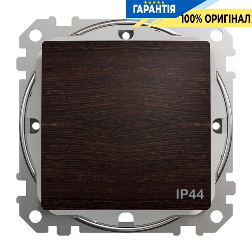Перемикач 1-кл IP44 Schneider Electric Sedna Elements SDD281106, колір - венге