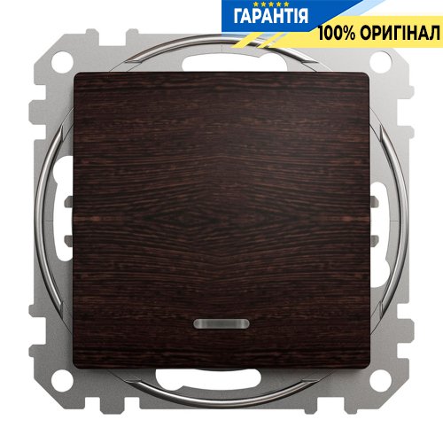 Выключатель с подсветкой 1-кл Schneider Electric «Sedna Elements» SDD181101L, цвет - венге