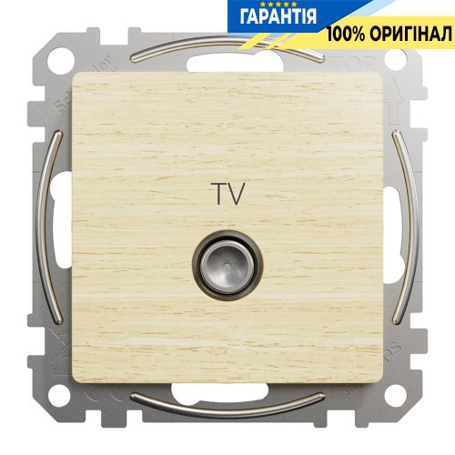 Розетка TV конечная 4дб Schneider Electric «Sedna Elements» SDD180471, цвет - береза