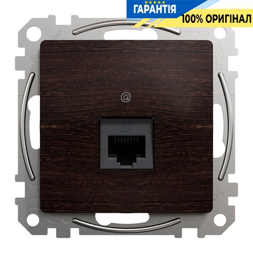 Компьютерная розетка RJ45 кат. 5е UTP Schneider Electric «Sedna Elements» SDD181451, цвет - венге