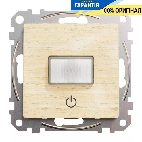 Датчик руху з вимикачем 10 A Schneider Electric Sedna Elements SDD180504, колір - береза