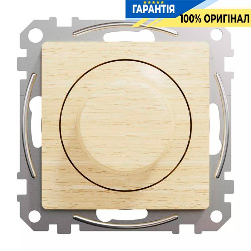 Універсальний поворотний диммер для Led ламп Schneider Electric Sedna Elements SDD180502, колір - береза