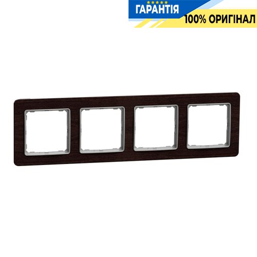Рамка 4-місна Schneider Electric Sedna Elements SDD381804, колір - венге