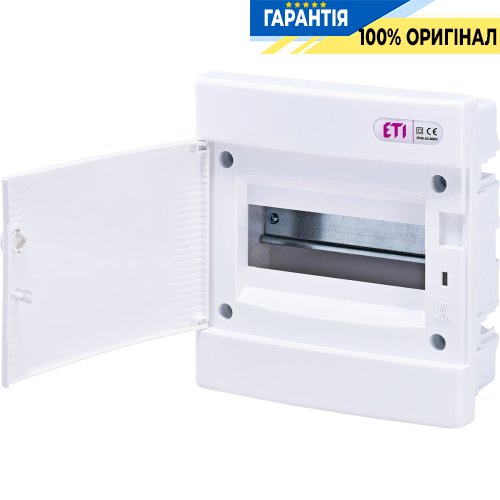 Щит внутрішній розподільний ECМ 8PO (8мод. білі дверцята) IP40 ETI 1101014