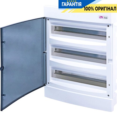 Щит внутрішній розподільний ECM 3x18PT (54мод. проз. дверцята) IP40 ETI 1101047