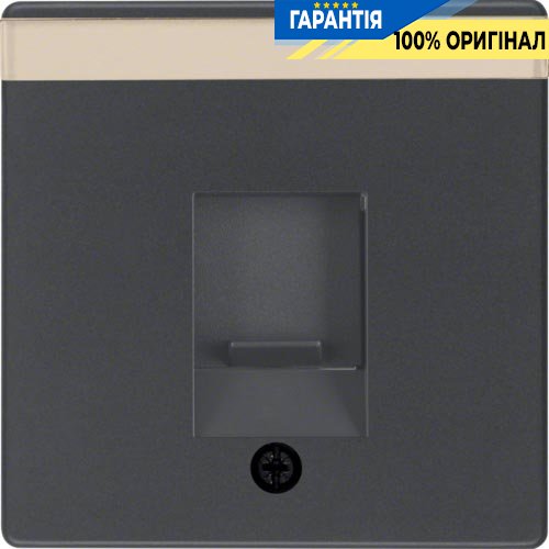 Накладка для супортів під модуль RJ12 / RJ45, антрацит, Berker «Q.1» «Q.3» «Q7» 11706086